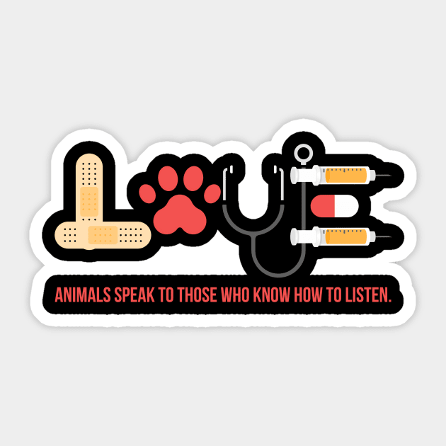Veterinarian Love Vet Tech Animal Sticker by Weirdcore